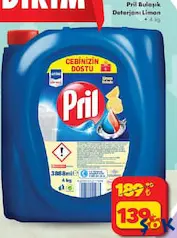 PRİL BULAŞIK DETERJANI LİMON 4 KG